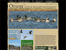 Tablet Screenshot of orionwildlife.com